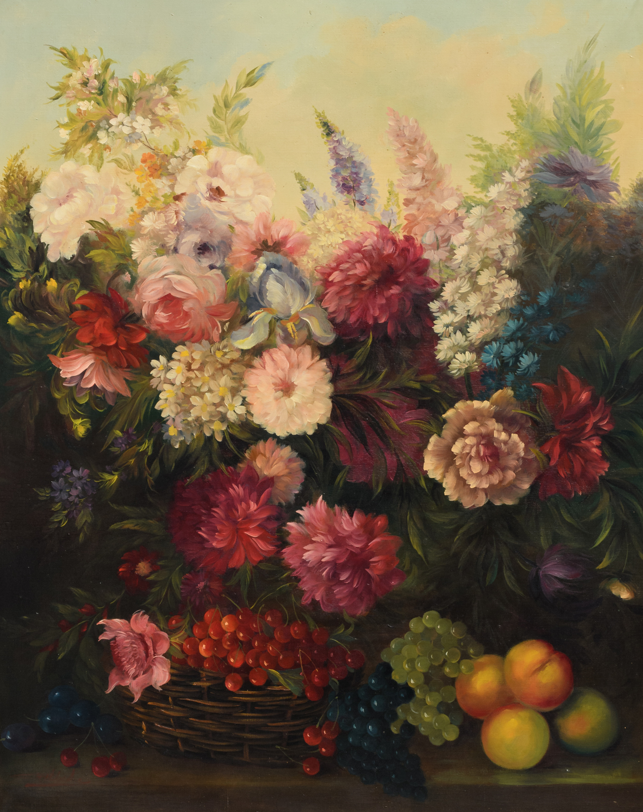 Carlier M., a still life with flowers, oil on canvas, 80 x 100 cm