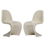 Two so-called Panton Chairs, design Verner Panton for Herman Miller, Fehlbaum Production (Vitra),