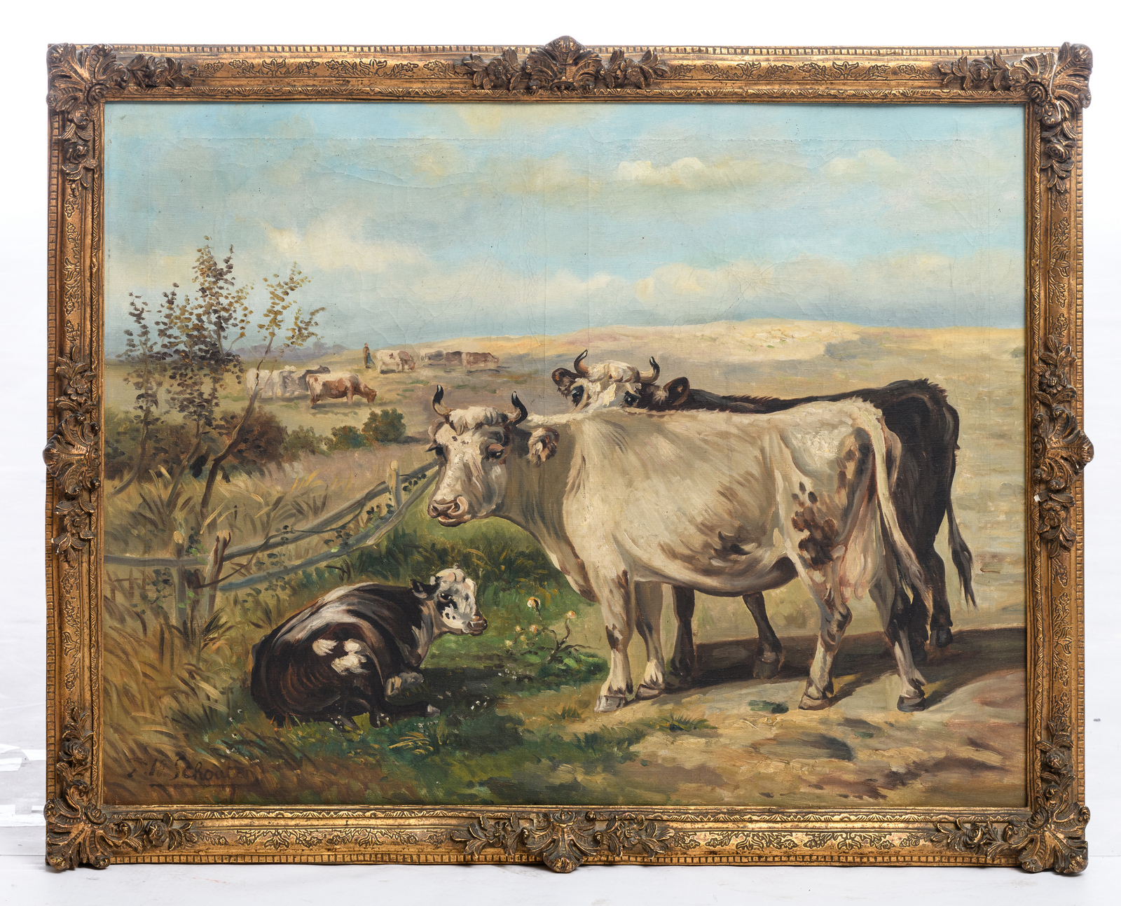 Schouten P., cattle in a landscape, oil on canvas, 65 x 85 cm - Image 2 of 4