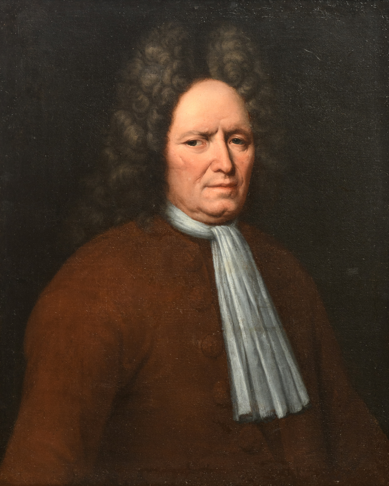 Unsigned, a portrait of a man, oil on canvas, 18thC, probably English, 62,5 x 77 cm