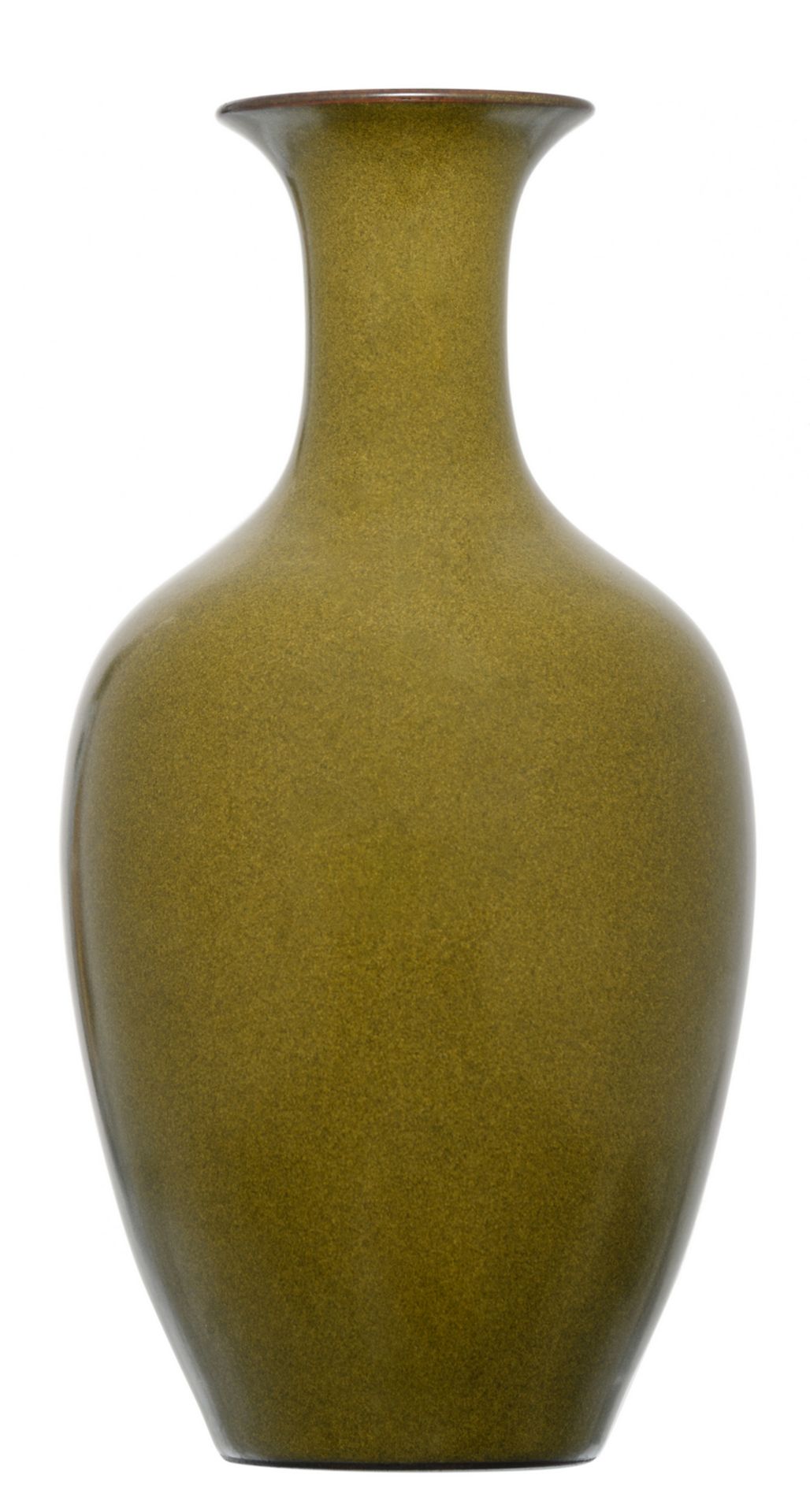 A fine Chinese tea dust glazed vase, Qianlong marked, a similar vase was sold at Poly Auction