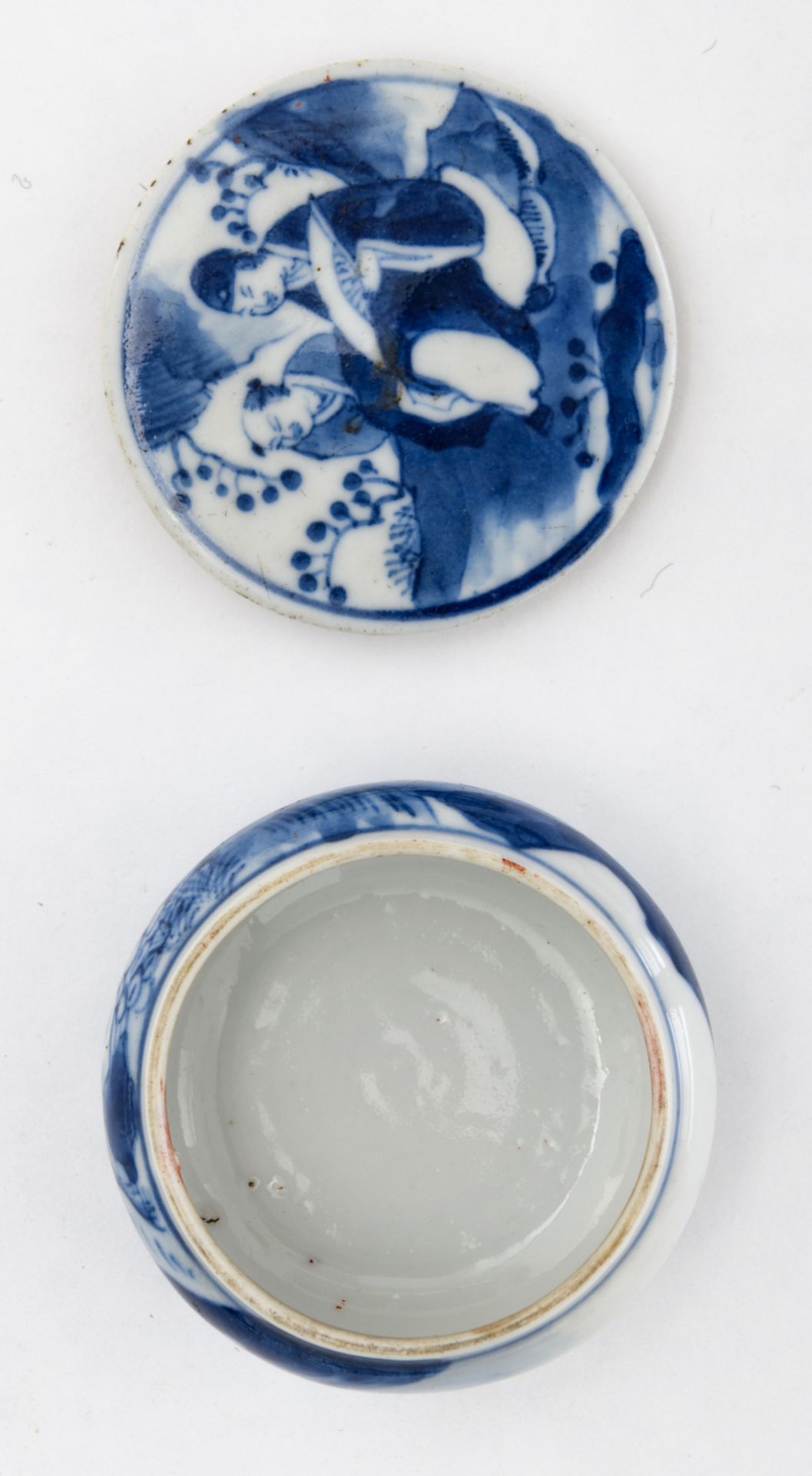 Various Chinese blue and white decorated porcelain items depicting figures in different - Image 17 of 18