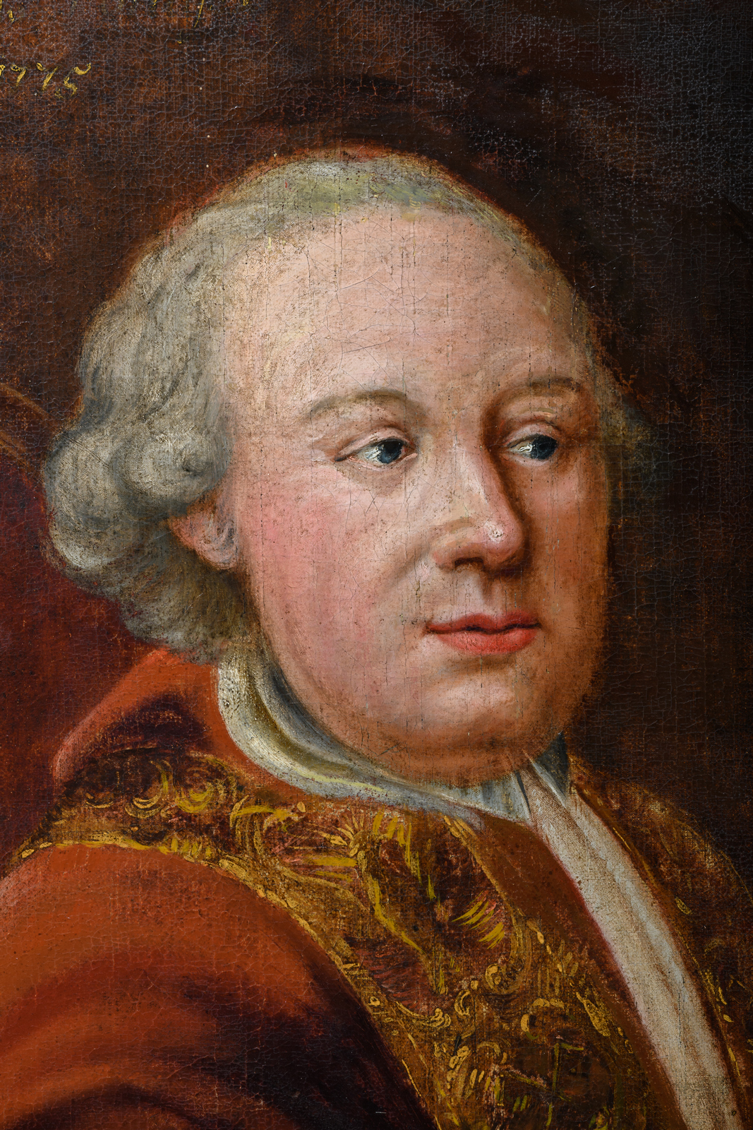 Unsigned, a portrait of pope Pius VI, oil on canvas, 18thC, 90 x 113 cm - Image 5 of 12
