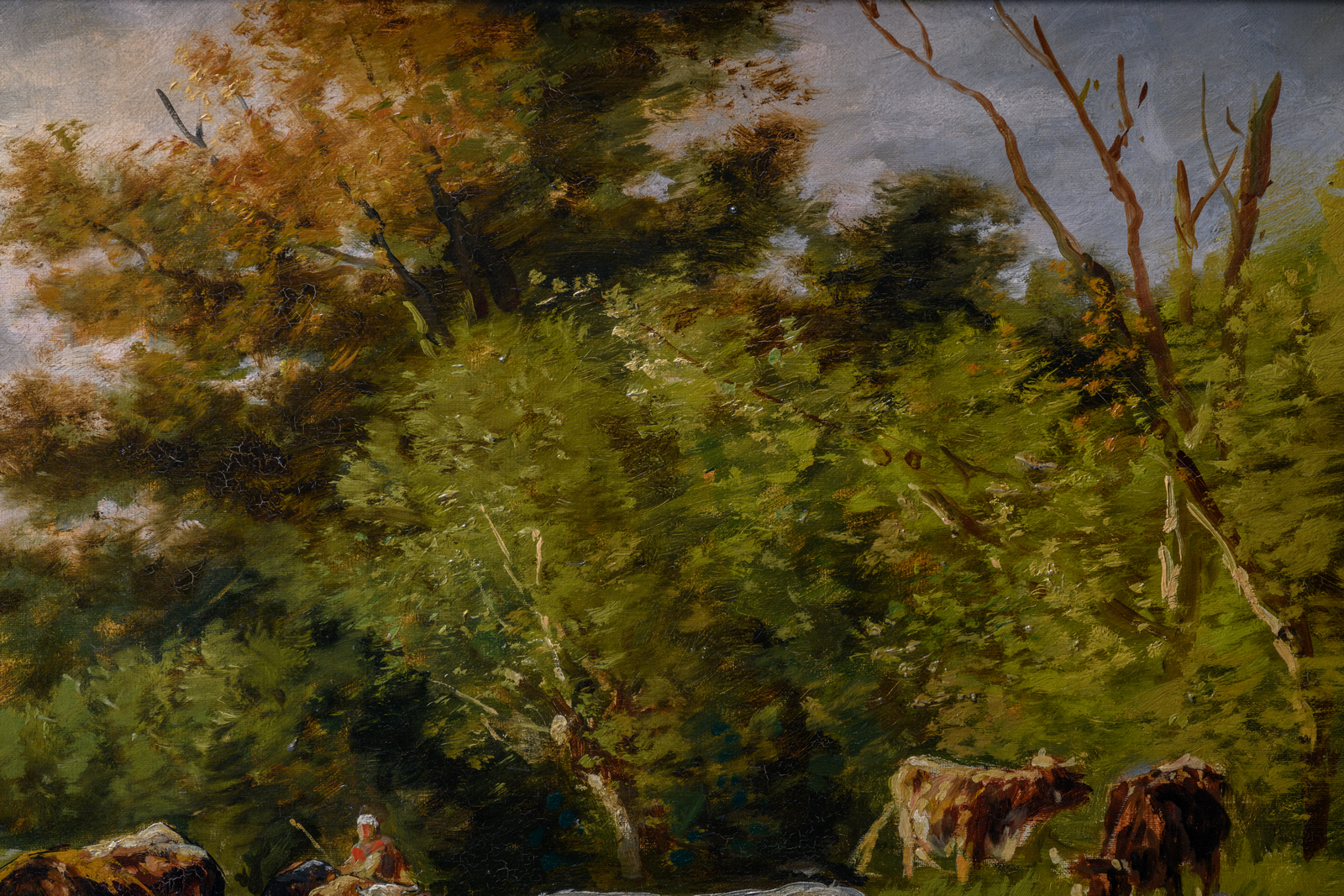 (Jansen W.G.T.), a pair of rural views depicting shepherds with their flock, oil on canvas, 65 x - Image 14 of 17