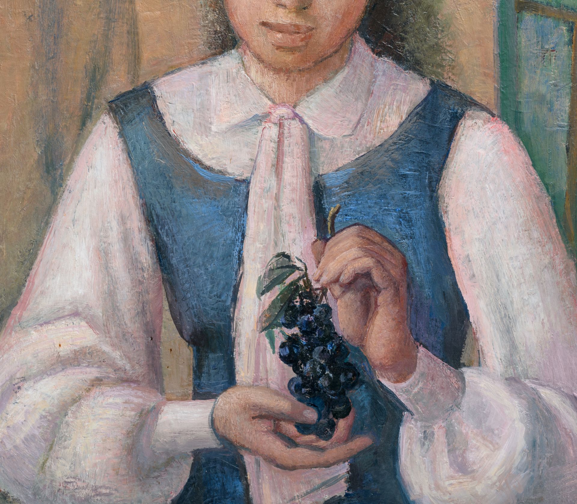 Gruber I., 'Ein Mädchen mit der Traube', oil on canvas, dated 1959, 61 x 74 cm - Image 5 of 6