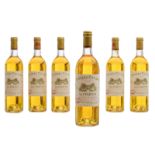 Six bottles Sauternes 'Château Caillou', 1985