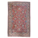 Persian rug, wool on cotton, with floral motifs, 149 x 230 cm