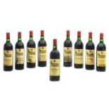 Nine bottles Saint-Estèphe 'Château Houissant', 1982