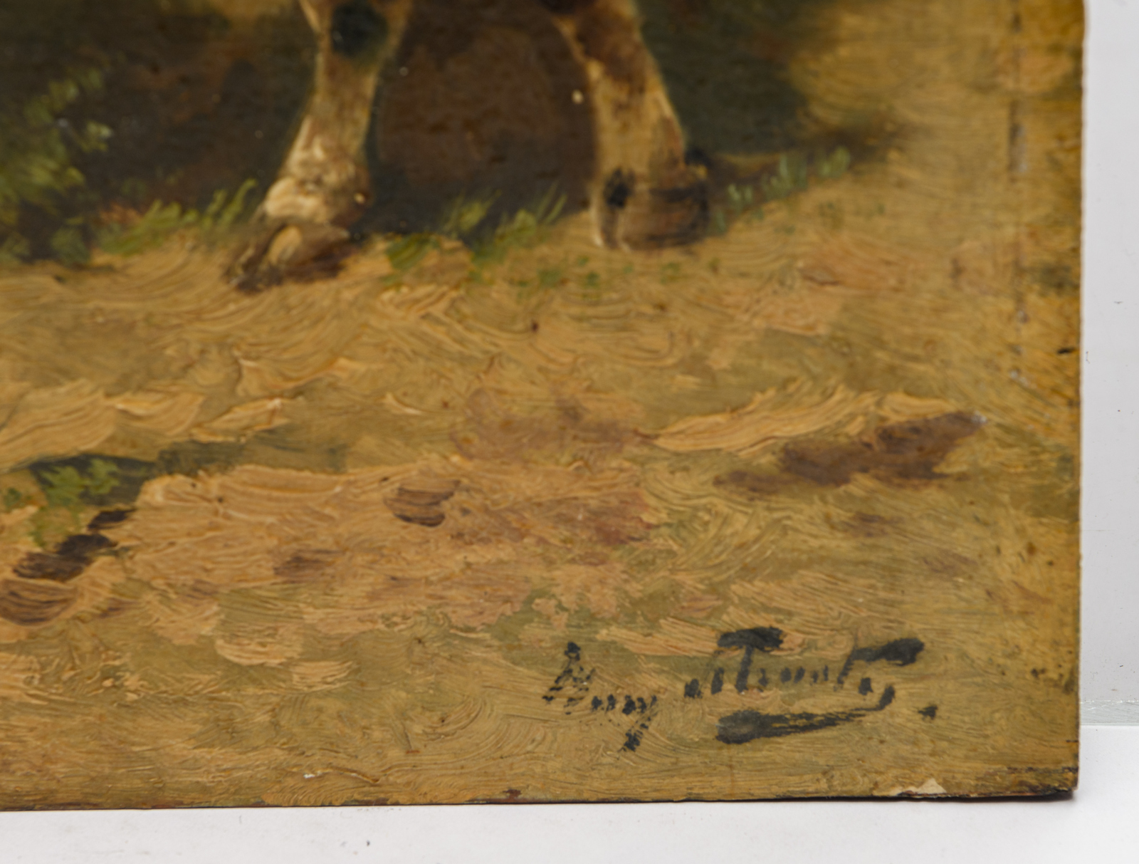 Schouten H., cattle in a landscape, oil on panel, 24 x 32,5 cm - Image 4 of 4