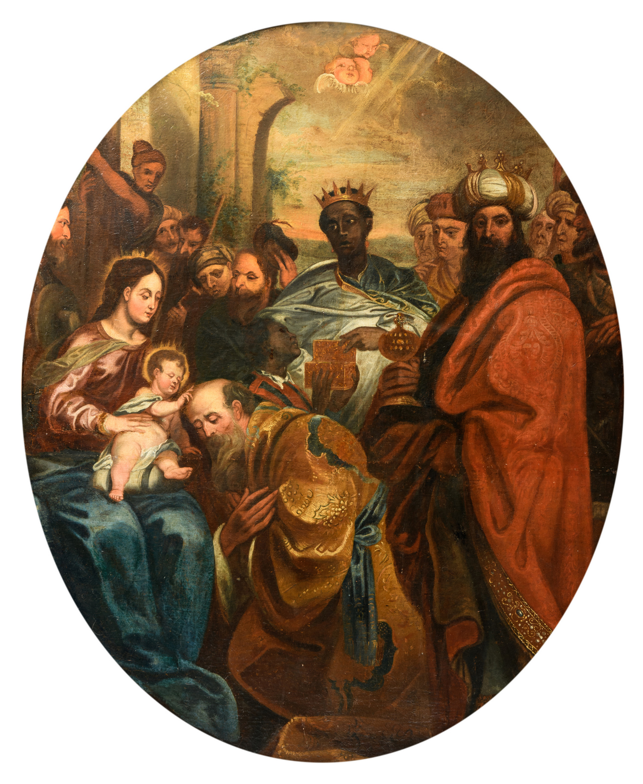 Unsigned, the Adoration of the Magi, oil on canvas, 17thC, the Southern Netherlands, 107 x 133 cm