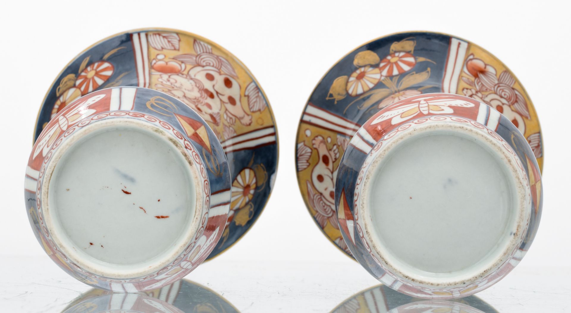 A Japanese Imari five-piece garniture, late Edo period, 19thC, H 27 - 42 cm - Image 8 of 10