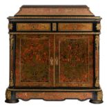 A Historism gilt bronze mounted Boulle cabinet, H 120 - W 119 - D 50 cm