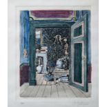 Delvaux P. en Van Deun C., no title, hand colored lithograph, no. 18/45, 30 x 38 cm