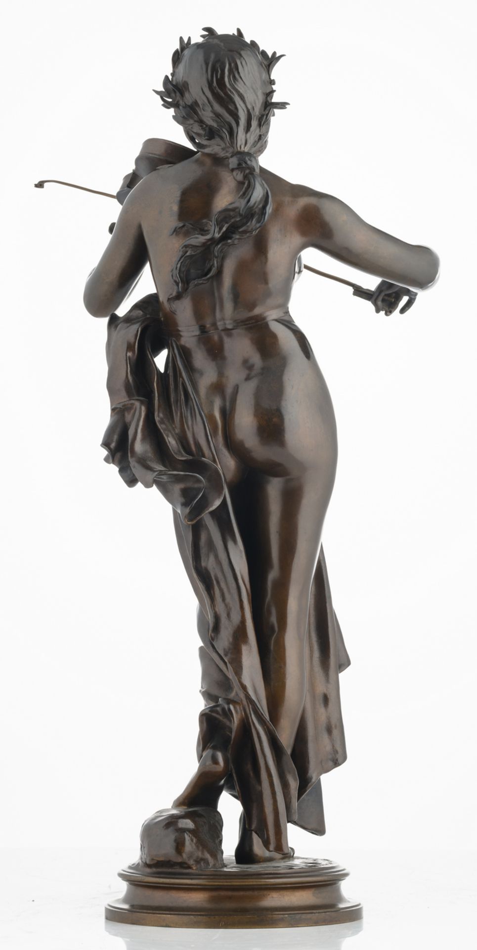Delaplanche E., a violinist, patinated bronze, marked 'F. Barbedienne fondeur' and 'Réduction - Bild 3 aus 6
