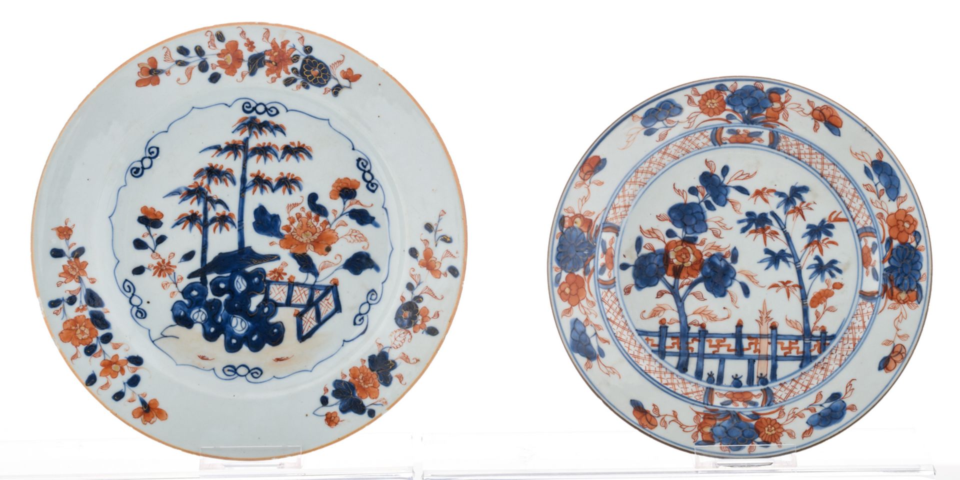 A Chinese famille rose floral decorated export porcelain dish, 18thC; added a various Chinese - Bild 2 aus 9