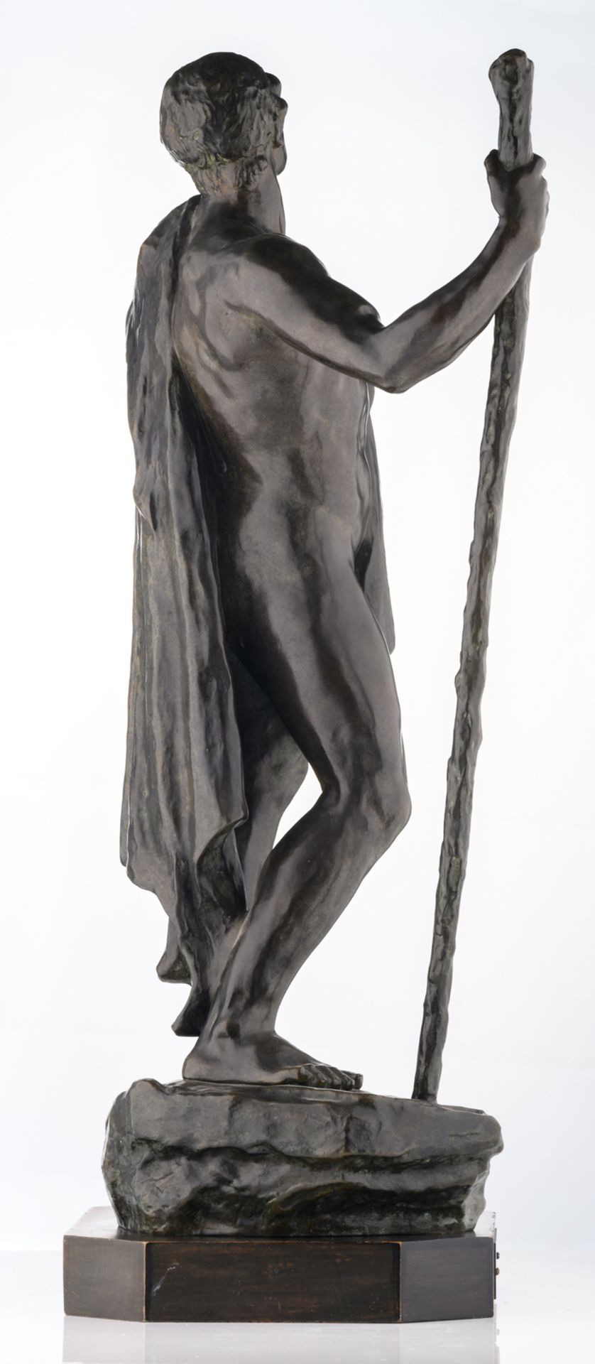 Colin G., 'Le chemin parcouru', patinated bronze, on a wooden base with dedication to Emile - Bild 5 aus 9