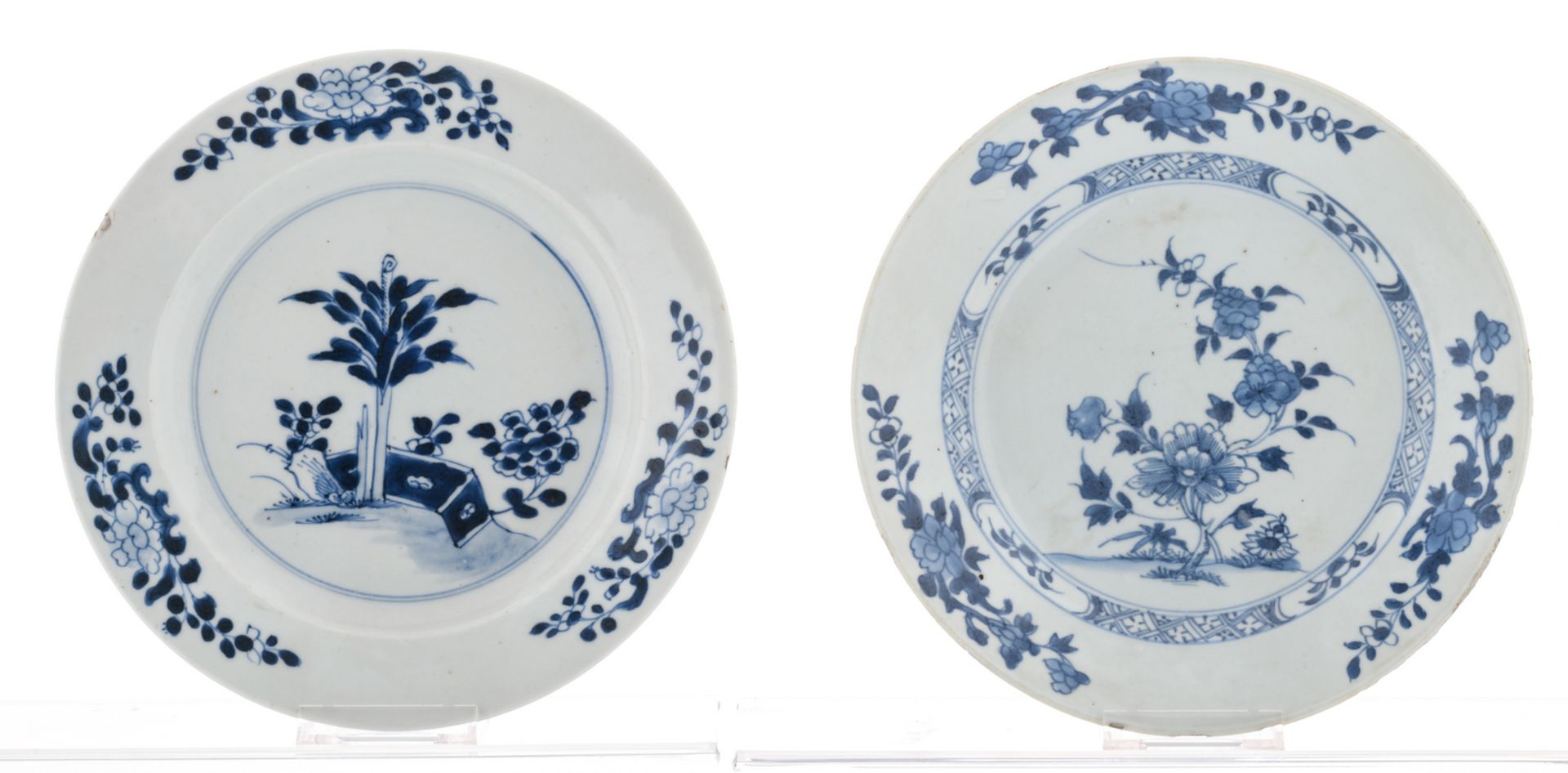 A Chinese famille rose floral decorated export porcelain dish, 18thC; added a various Chinese - Bild 5 aus 9