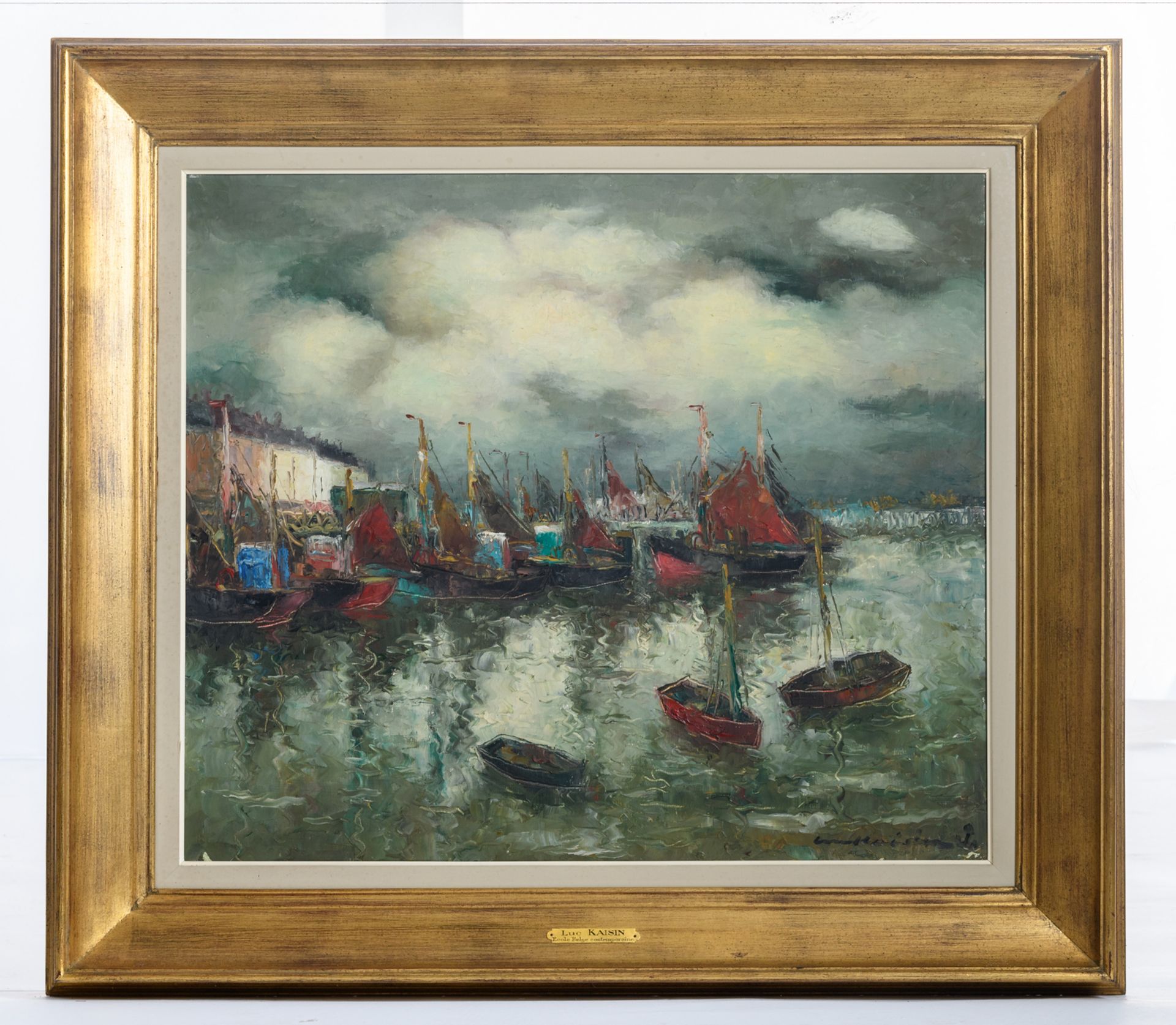 Kaisin L., a harbor view, oil on canvas, 60 x 70 cm - Image 2 of 5