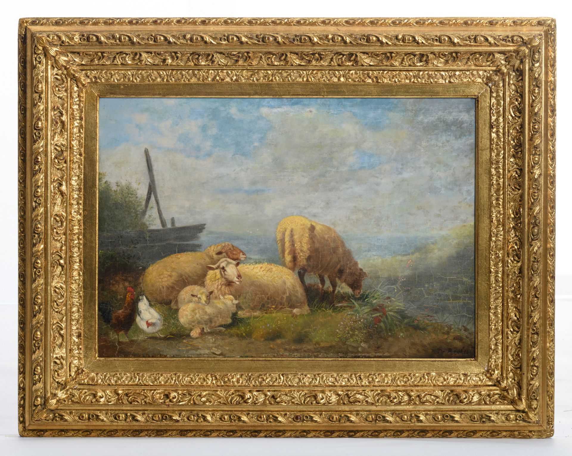 De Beul H., cattle in a landscape, oil on panel, dated 18.., 42 x 61 cm - Image 2 of 4