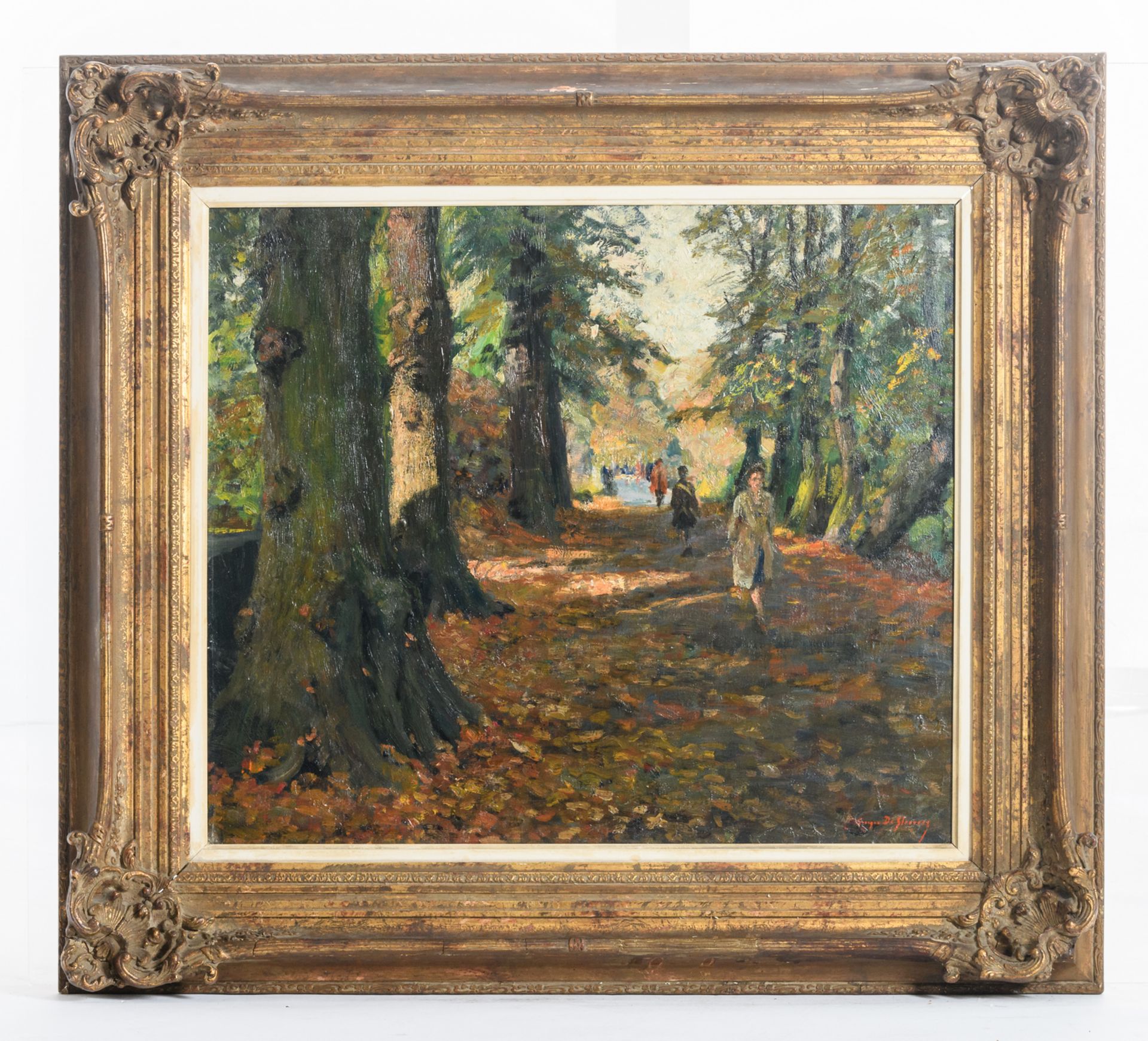 De Sloovere G., a path with girls, oil on canvas, 60 x 70 cm - Bild 2 aus 4