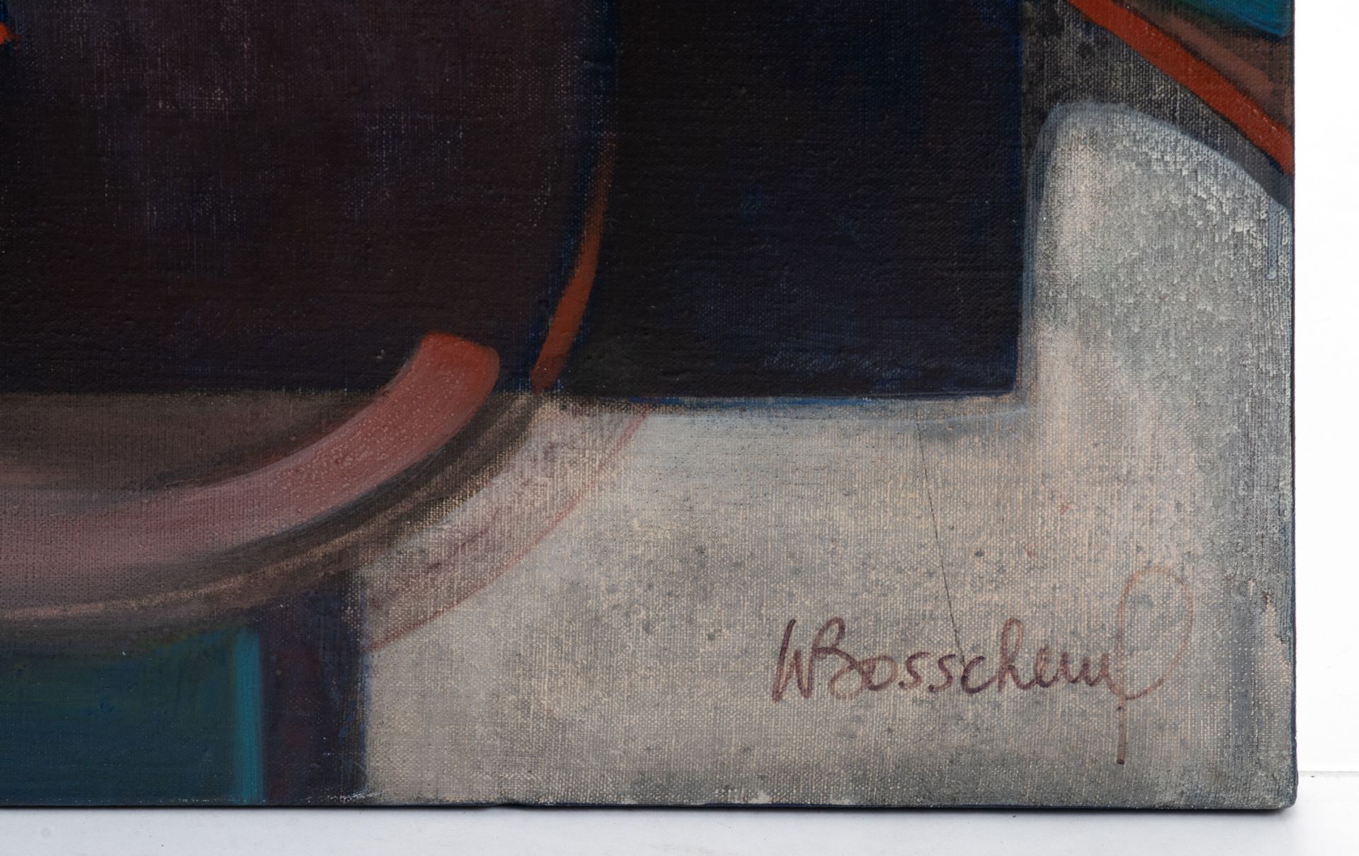 Bosschem W., 'Liggende vrouw' (a lying woman), oil on canvas, dated 1991, 100 x 100 cm - Bild 4 aus 4