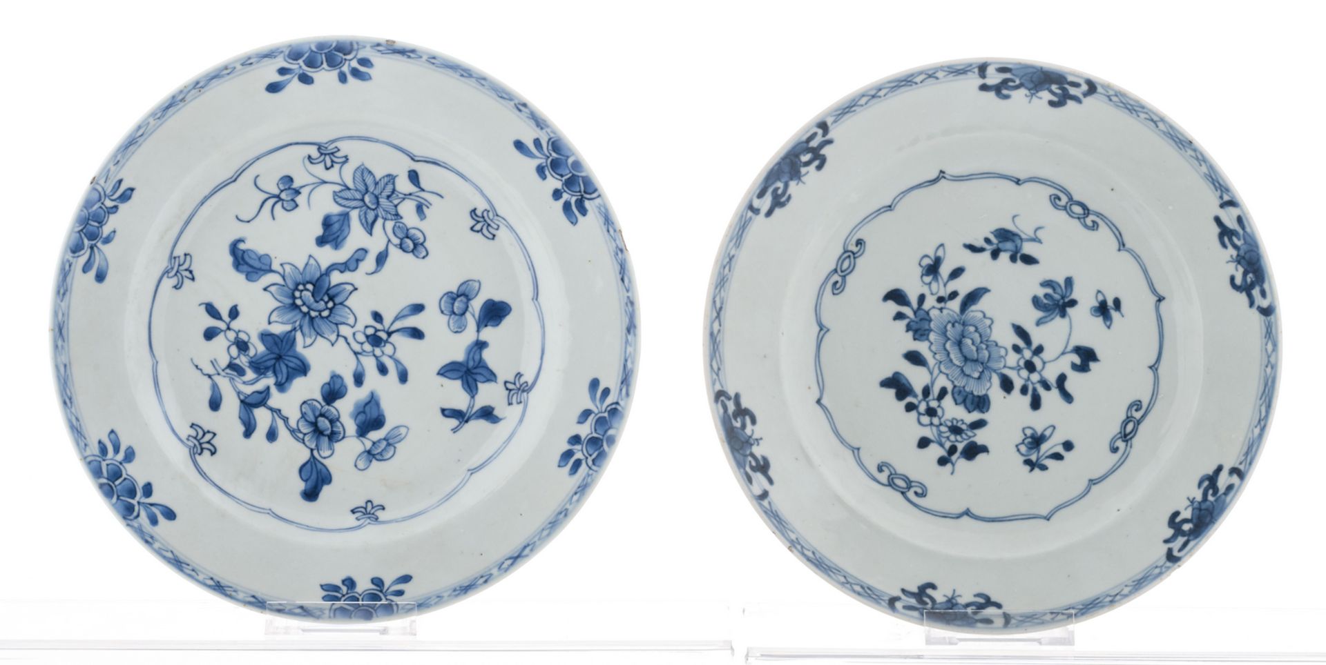 A Chinese famille rose floral decorated export porcelain dish, 18thC; added a various Chinese - Bild 4 aus 9