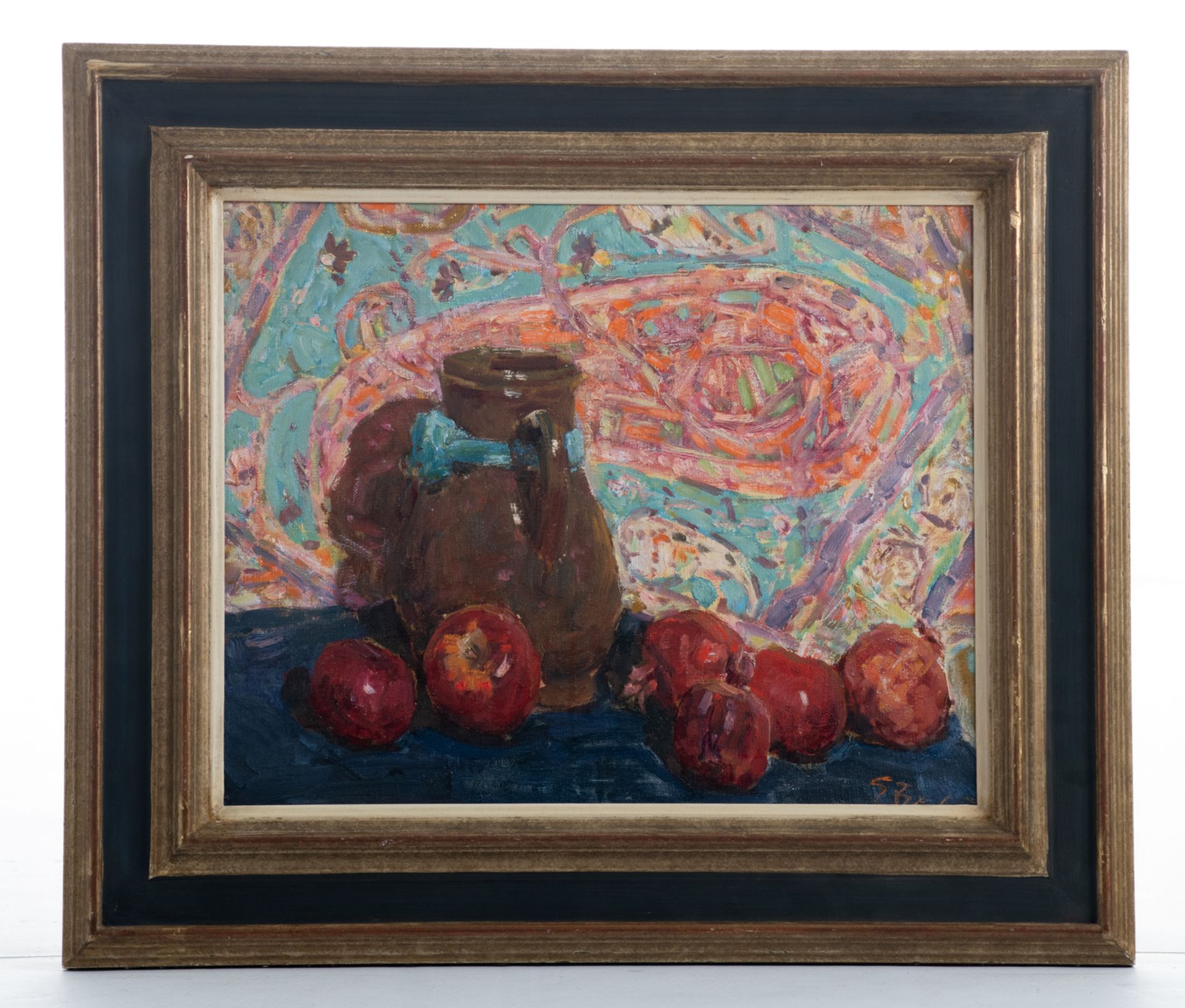 Vechtomov E., a still life with apples, oil on canvas, dated 2003, 40 x 49,5 cm - Bild 2 aus 5