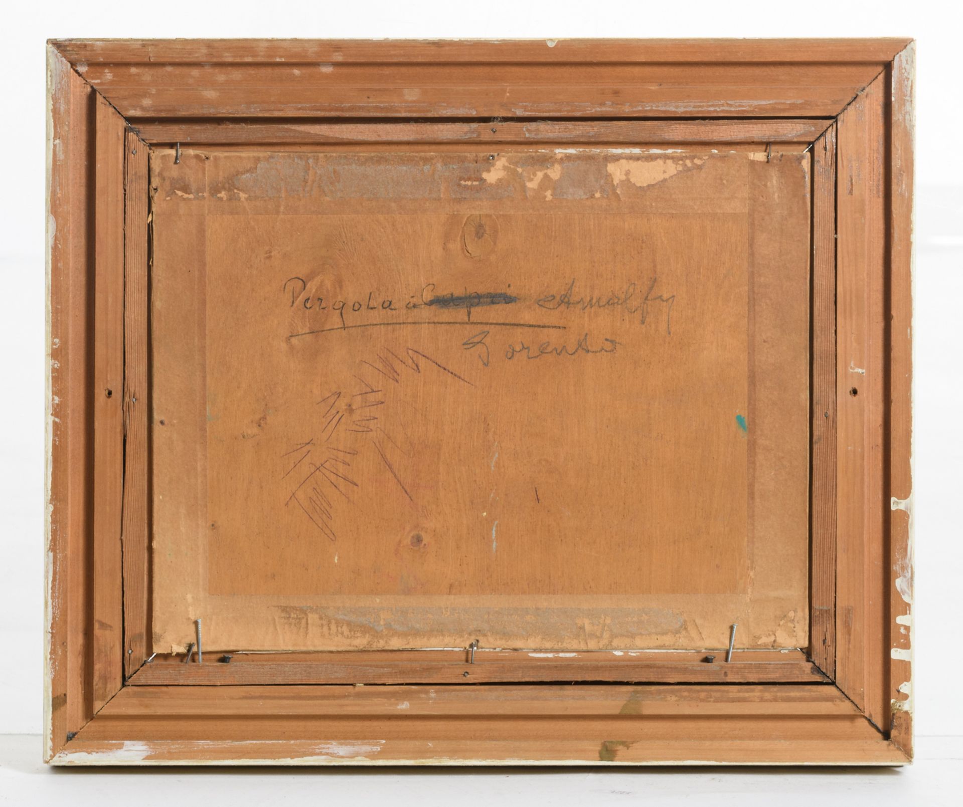 Verbrugghe Ch., 'Pergola in Sorento Amalfi', oil on plywood, 25,5 x 33,5 cm - Image 3 of 4