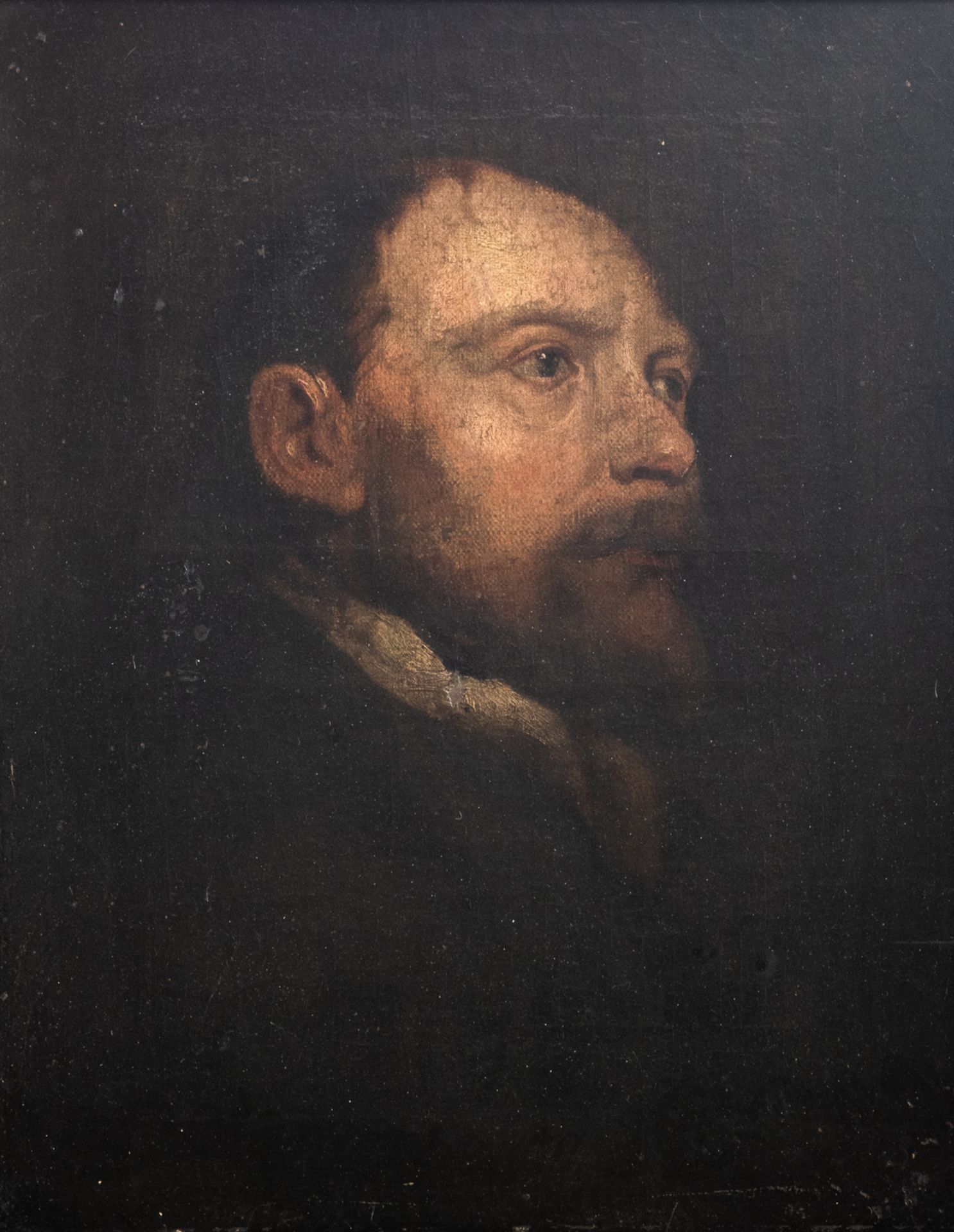 Unsigned, a portrait of a man, oil on canvas, first half of the 19thC, 38 x 48 cm
