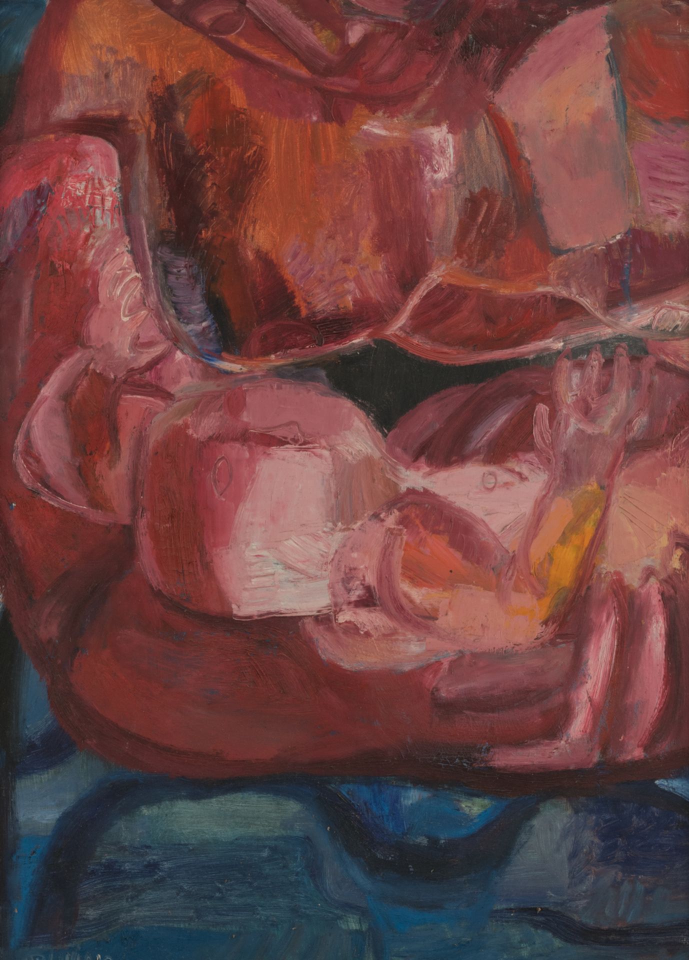 Canestraro L., a mother and child, oil on canvas; added Van den Broecke, 'Vrouw zonder kind', oil on - Bild 6 aus 9