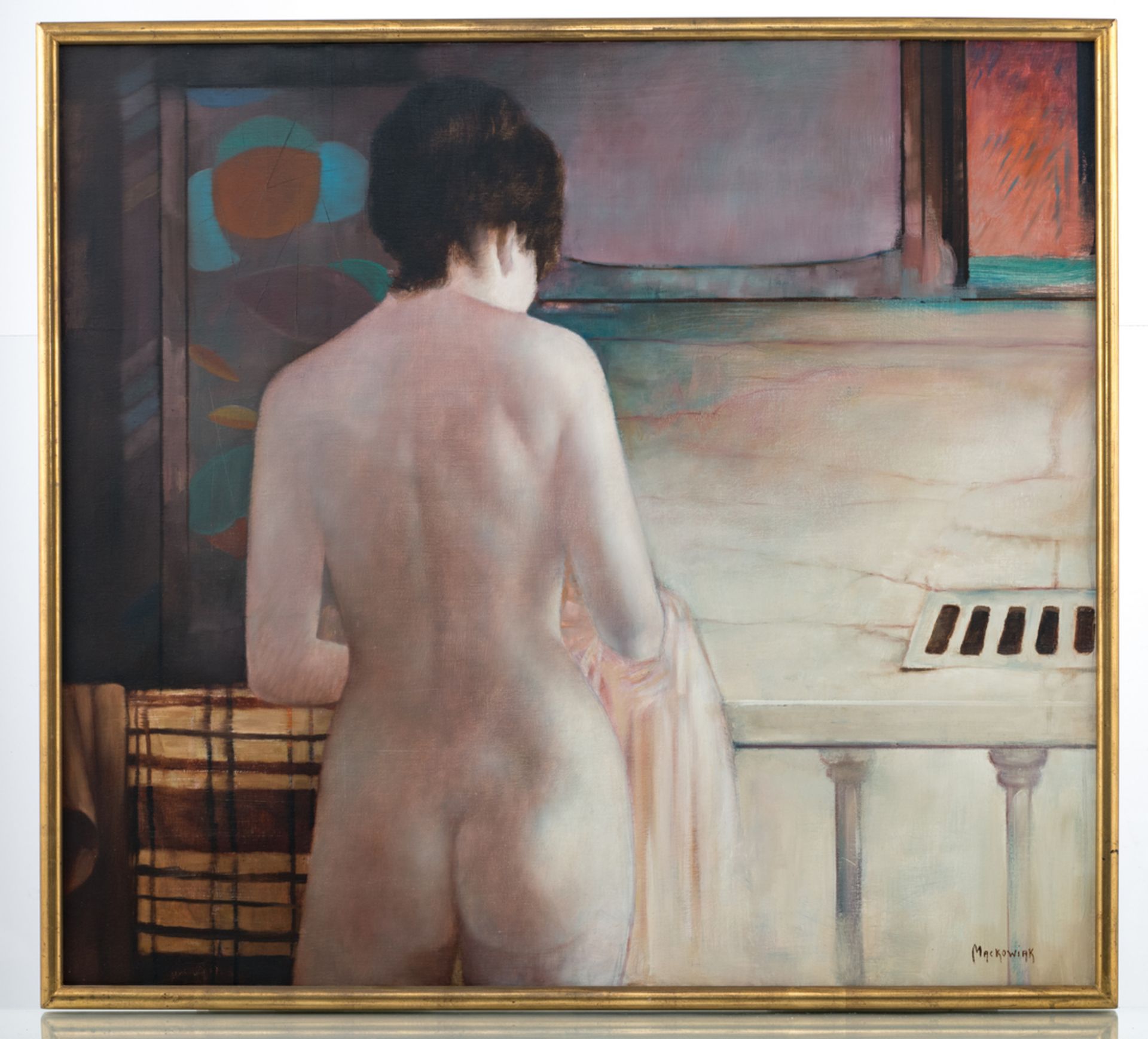 Mackowiak, 'Perdue dans l'indicible', dated (19)82, oil on canvas, 90 x 100 cm - Bild 2 aus 5