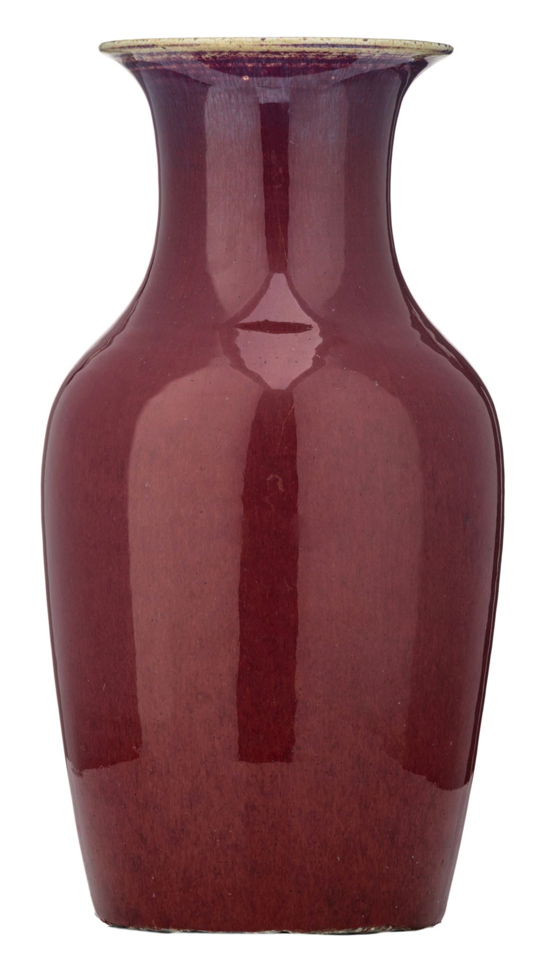 A Chinese flambé glazed vase, about 1900, H 37 cm