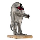 (No visible signature), Reinhoud, 'We had an Argument', dated 1986, zinc alloy, on a matching