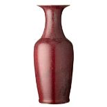 A Chinese flambé glazed stoneware vase, about 1900, H 57,5 cm