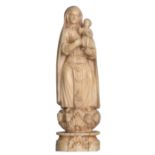 A Virgin and Child, probably Goa? South America?,18th/19thC, H 19,8 cm, weight 556 g