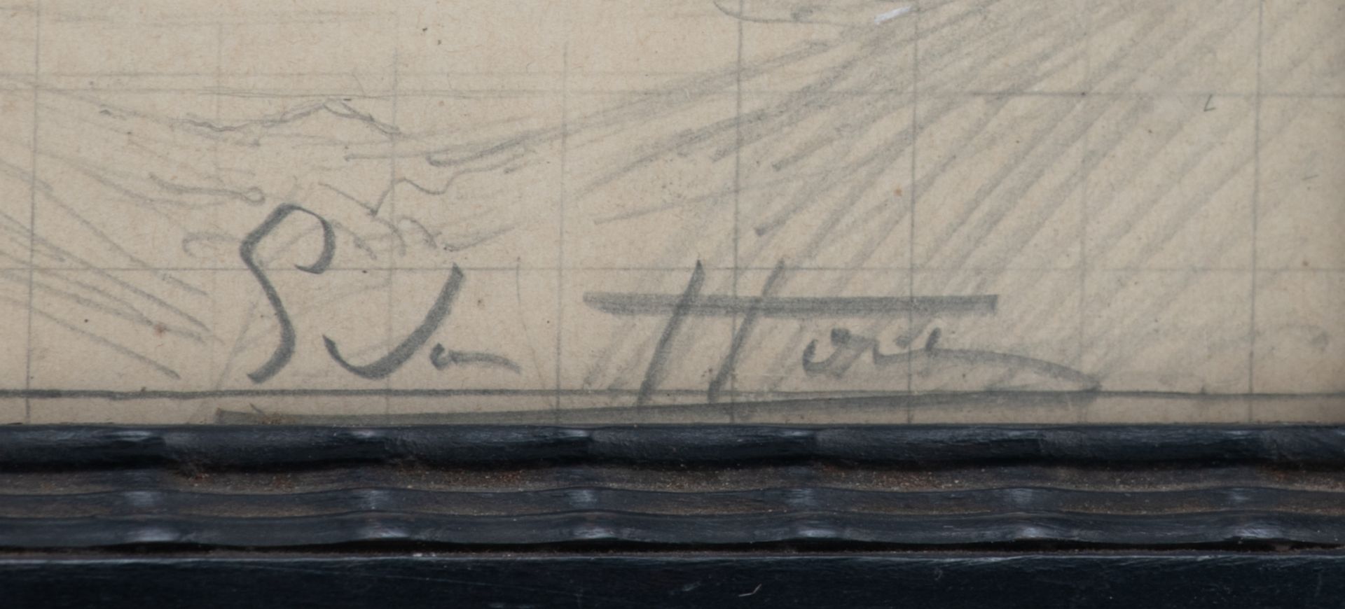 No visible signature, the portrait of a man, washed ink, late 17thC, 21 x 25,5 cm; added Aerts - Bild 6 aus 6