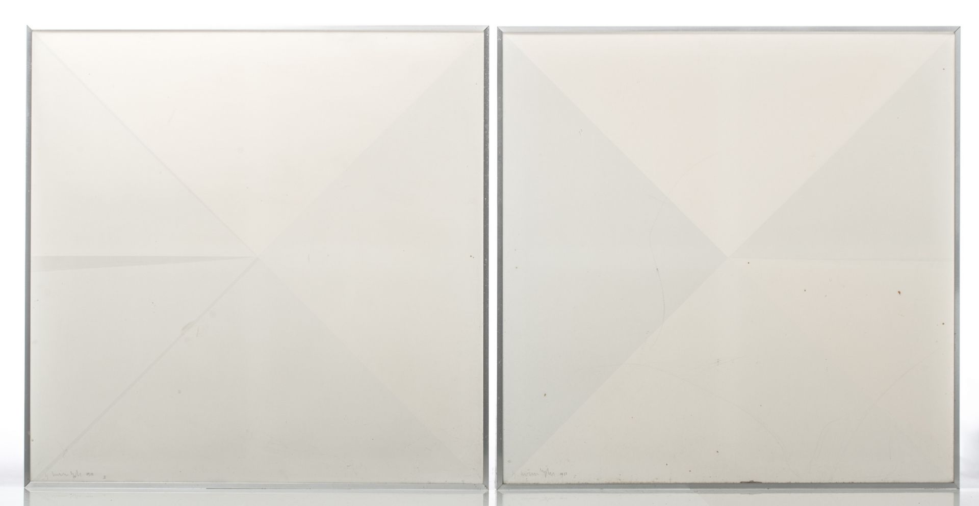 Swimberghe G., untitled (composition I and II), oil on canvas, dated 1978, 80 x 80 cm - Bild 2 aus 5
