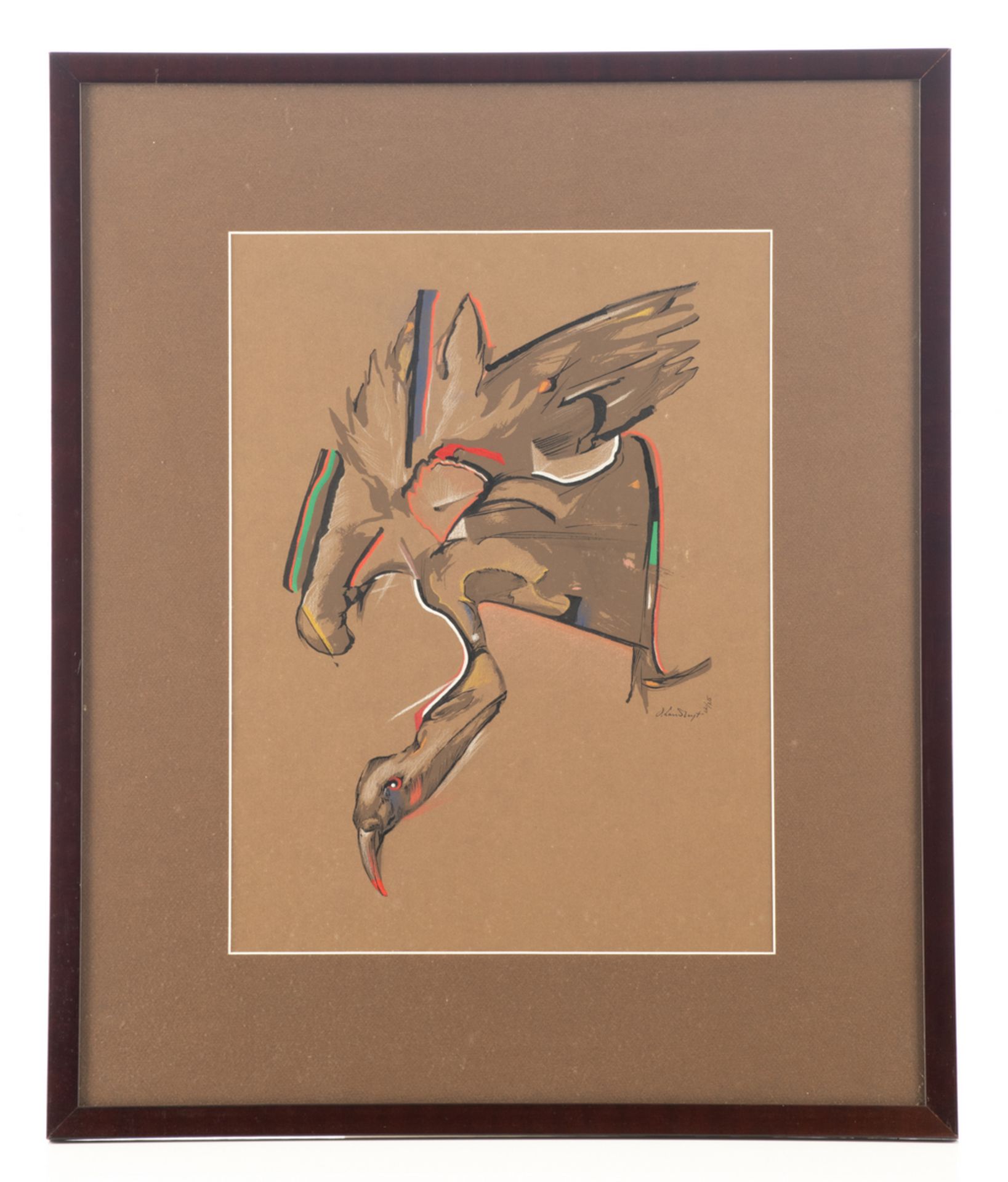 Landuyt O., a vulture, silkscreen, slightly retouched by the artist, no. 22/25, 35 x 46 cm - Bild 2 aus 4