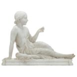 Pêtre Ch., 'Marie de Stettler' (née le 1er octobre 1847), Carrara marble, dated 1860, H 44,5 - W