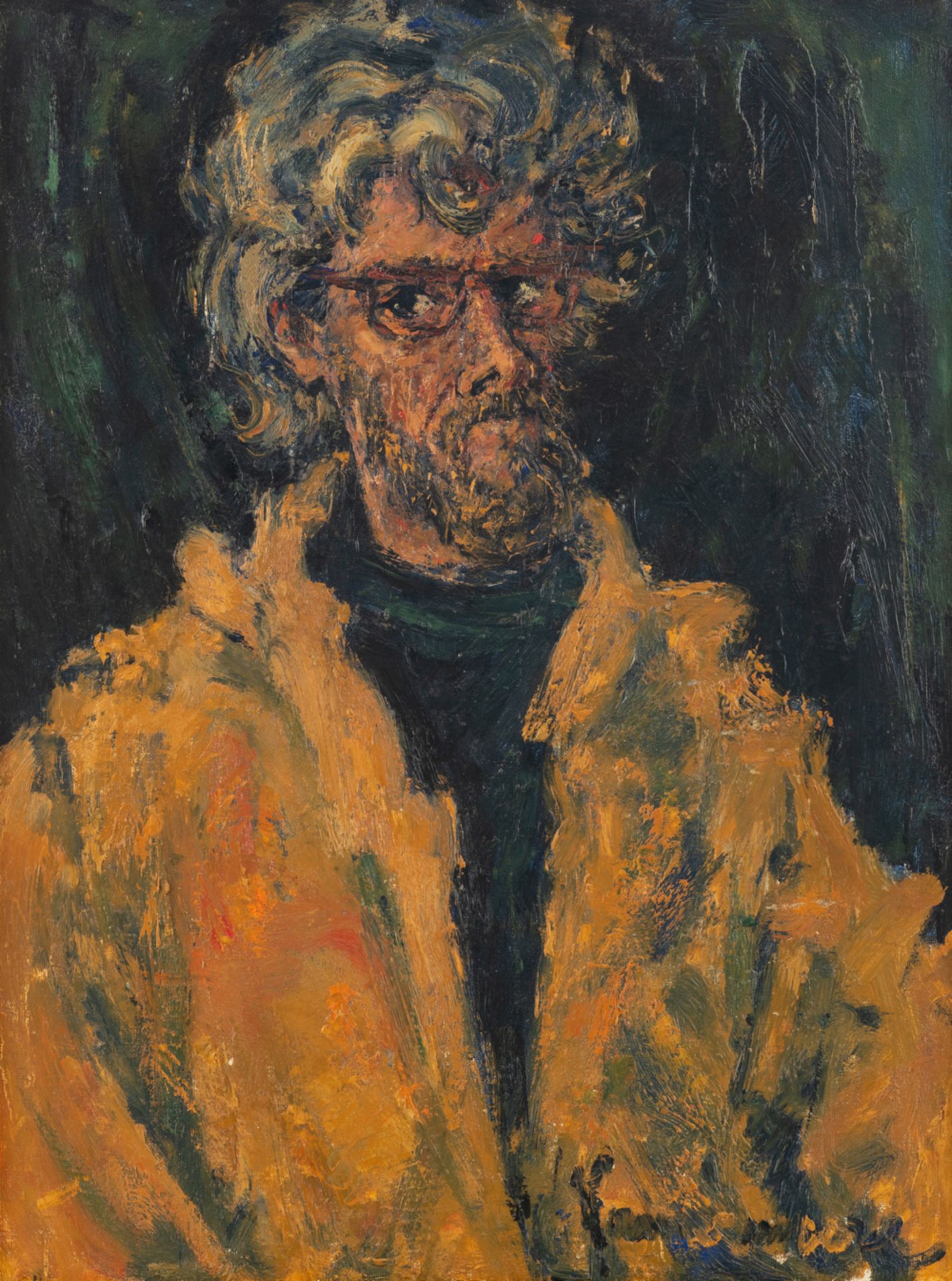 Vandermoere H., a self-portrait, oil on canvas, ex. Galerij Vyncke, 60 x 80 cm