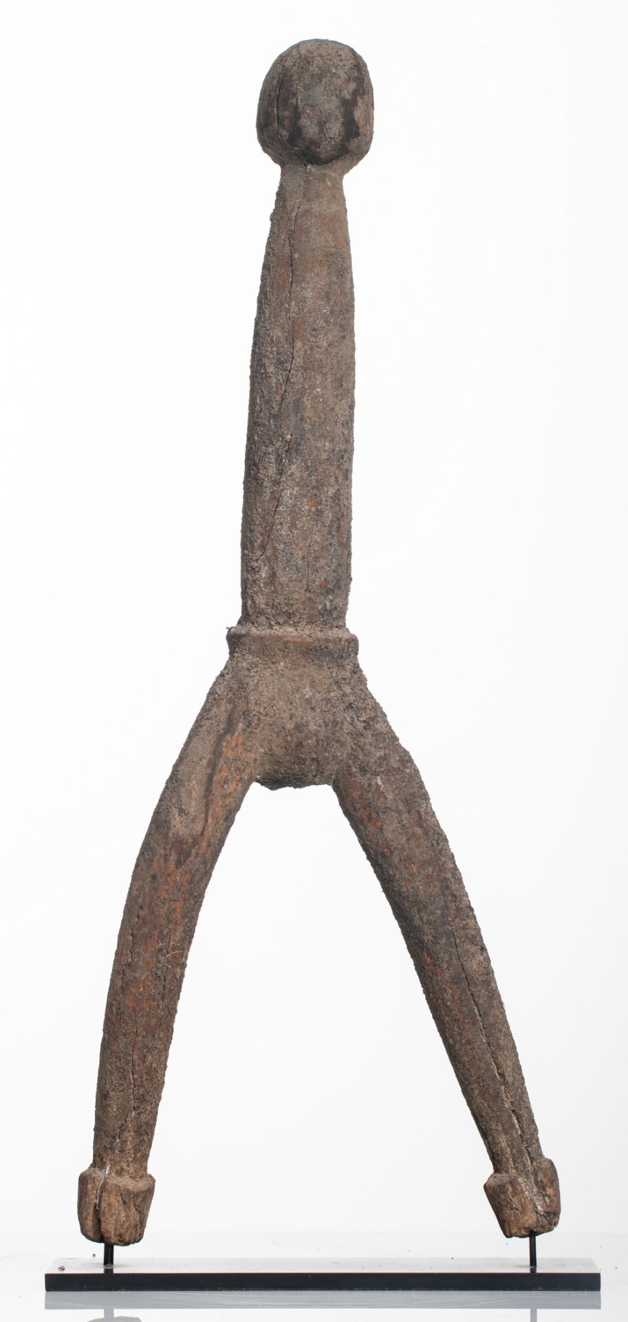 A wooden Dagari male figure, Lobi - Burkina Faso, H 71 cm - Bild 2 aus 2