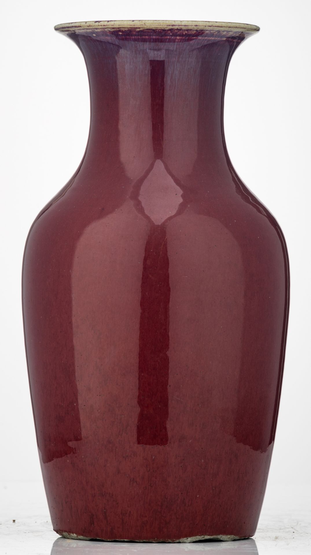 A Chinese flambé glazed vase, about 1900, H 37 cm - Image 4 of 6