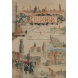 Reckelbus L., 'Brugge', the original design for a Bruges tourist poster depicting all kinds of