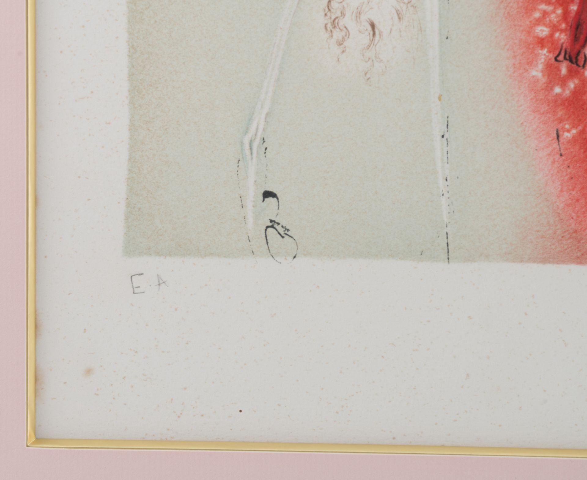 Dali S., two industrial lithographs, E.A., 30 x 43 cm - Bild 4 aus 7