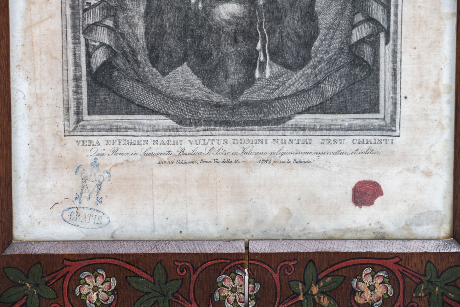 'Vera effigies sacre vultus domini nostri Jesu Christi', an engraving depicting the veil of - Bild 5 aus 6