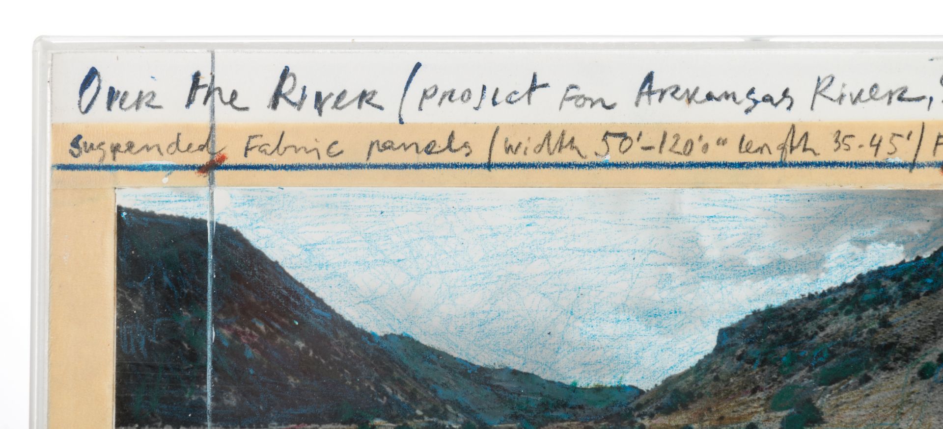 Christo, 'Over the River 1997 (Project for Arkansas River, State of Colorado)', mixed media - worked - Bild 4 aus 7