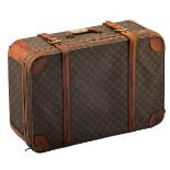 A Louis Vuitton travel suitcase, H 47 - W 68 cm