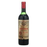 A bottle of Petrus Pomerol 1967, Mme Edmond Loubat, mis en bouteilles au château