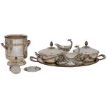 An important collection silver plated tableware, Christofle - France, consisting of a serving