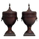 A pair of Regency style tobacco jars, H 32 cm